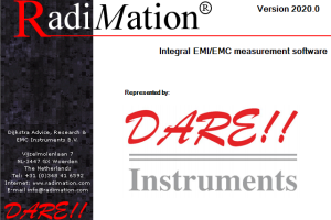 Radimation - Dare EMC Test Software and Laptop