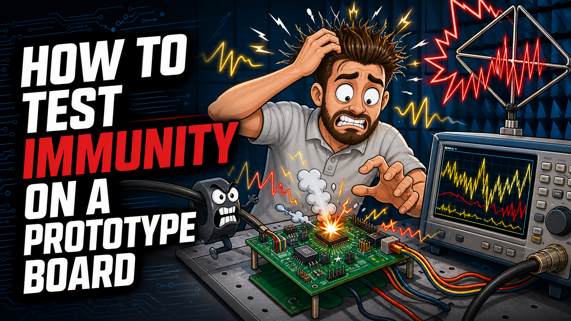 How to test immunity on a prototype board