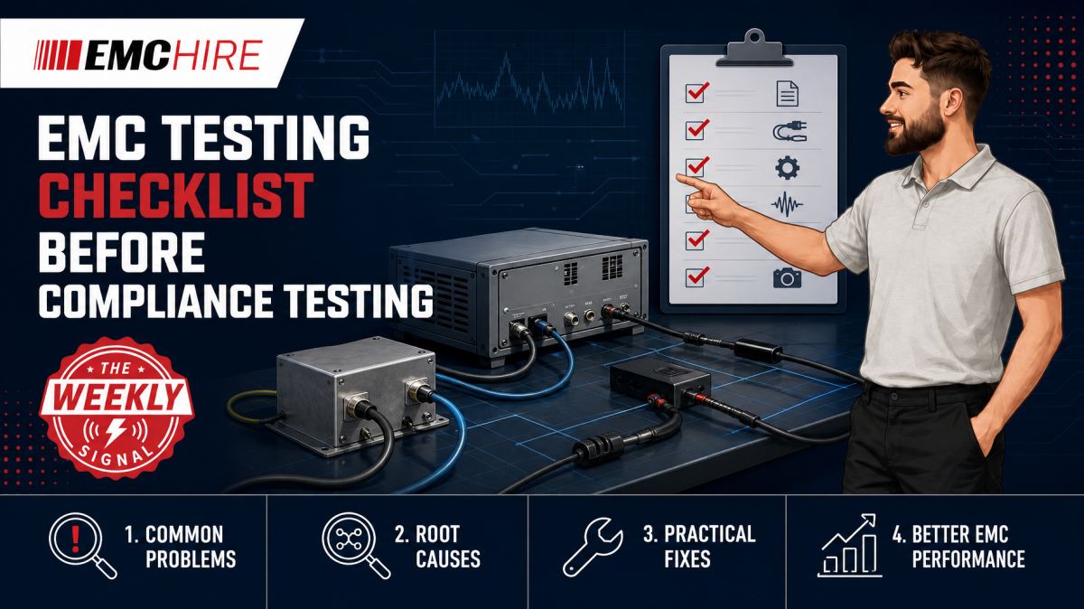 EMC testing checklist before compliance testing