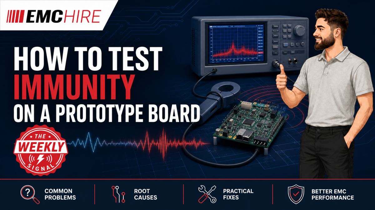 How to test immunity on a prototype board