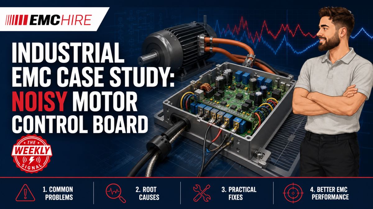Industrial EMC case study: noisy motor control board