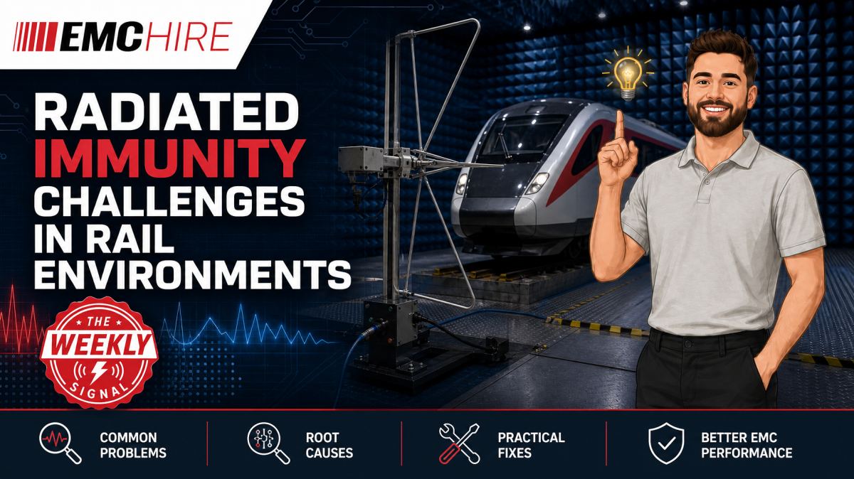 Radiated immunity challenges in rail environments