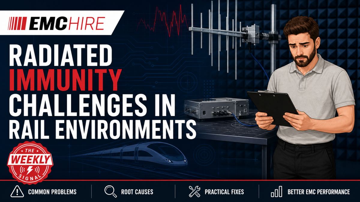 Radiated immunity challenges in rail environments