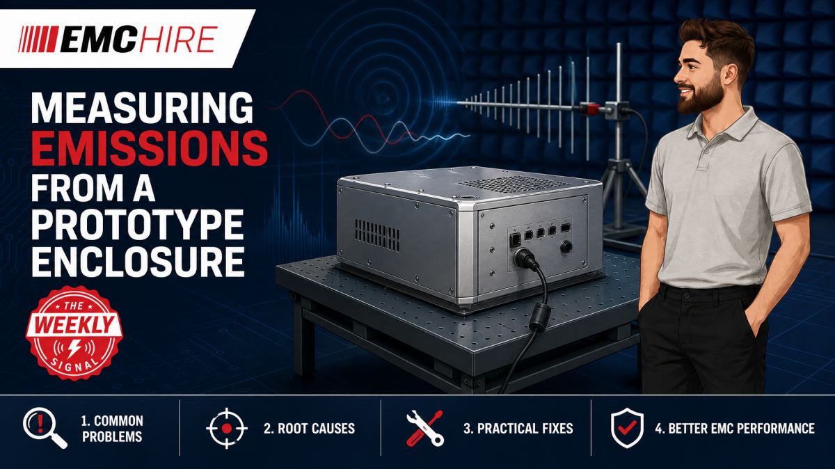 Measuring emissions from a prototype enclosure