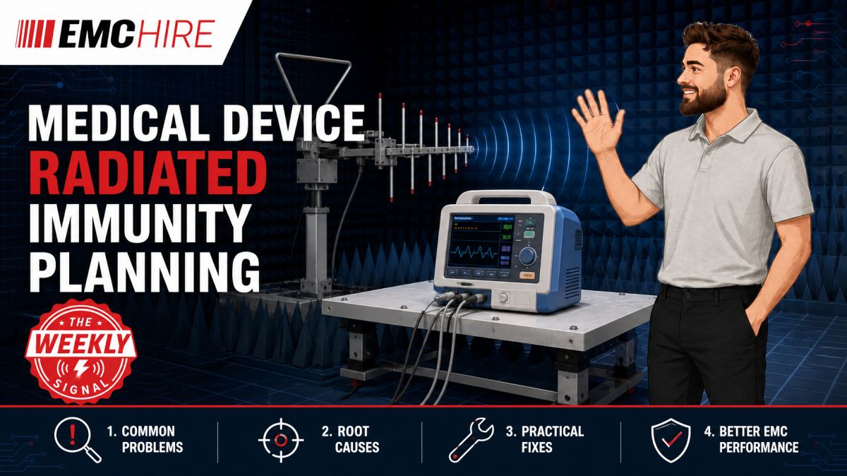 Medical device radiated immunity planning
