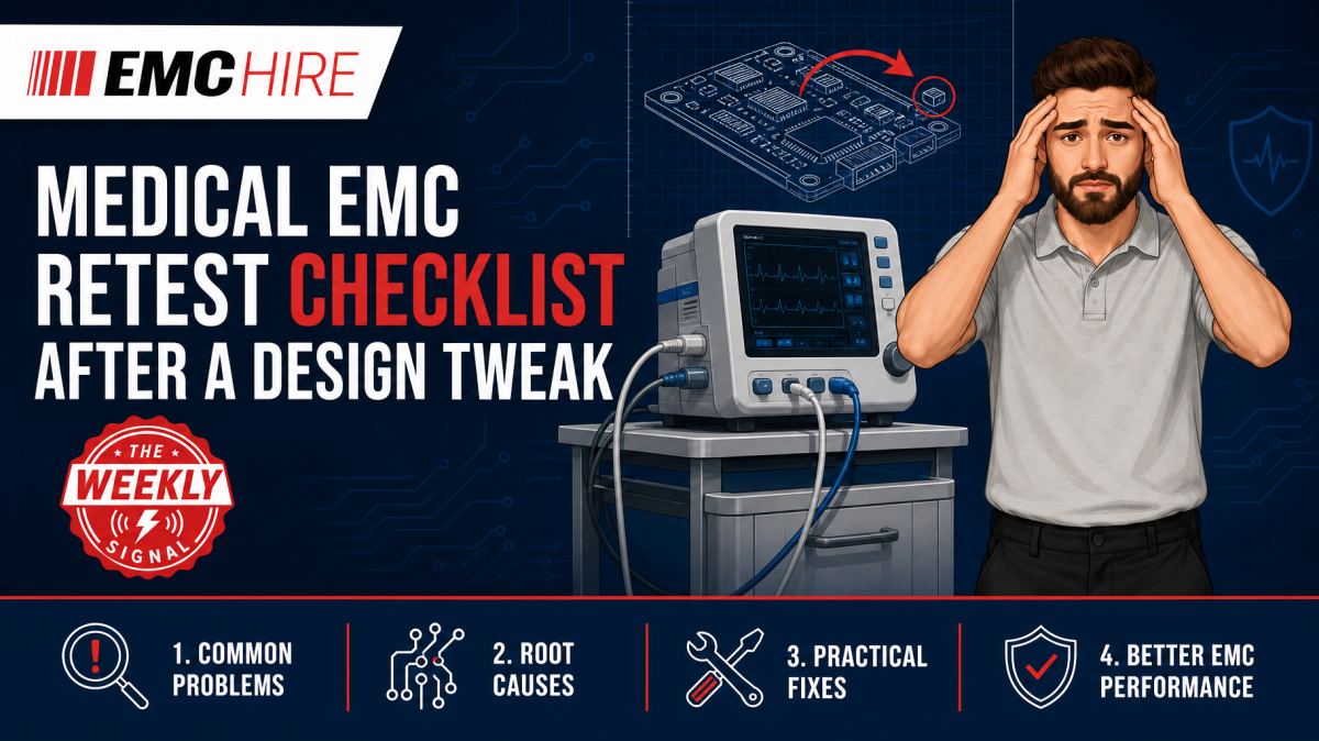 Medical EMC retest checklist after a design tweak