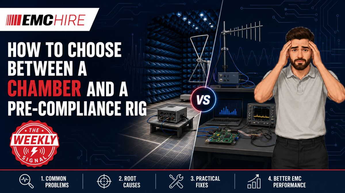 How to choose between a chamber and a pre-compliance rig