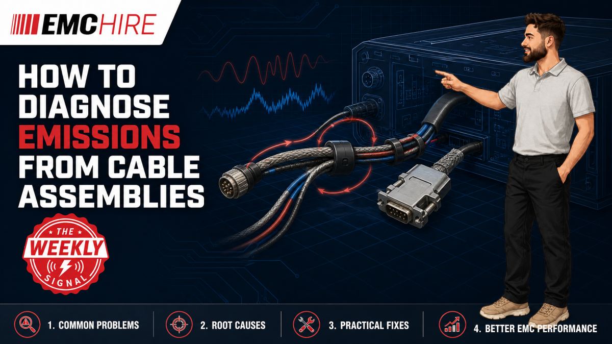 How to diagnose emissions from cable assemblies
