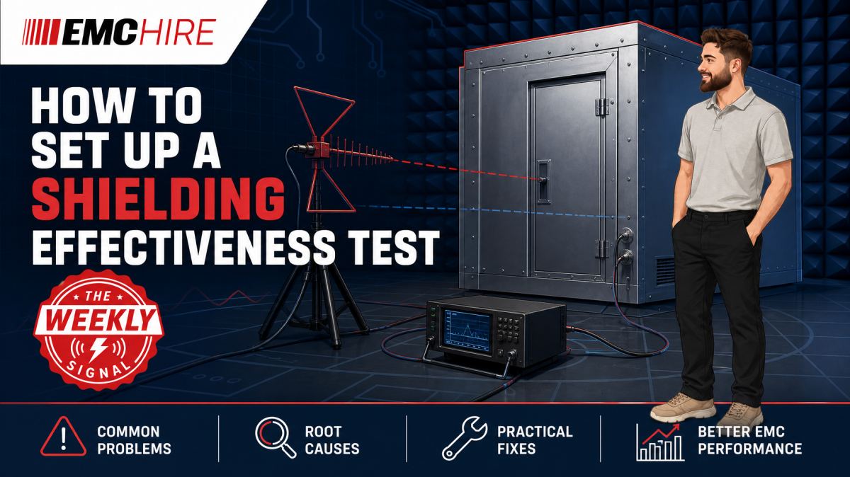 How to set up a shielding effectiveness test