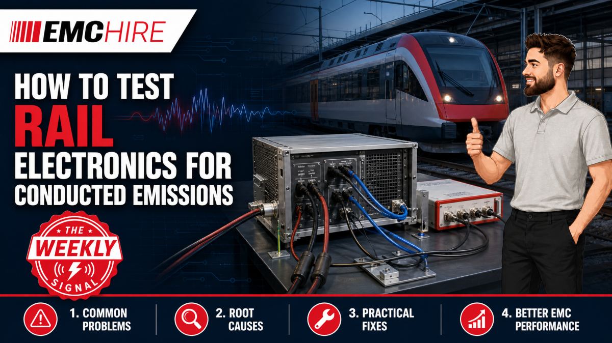 How to test rail electronics for conducted emissions