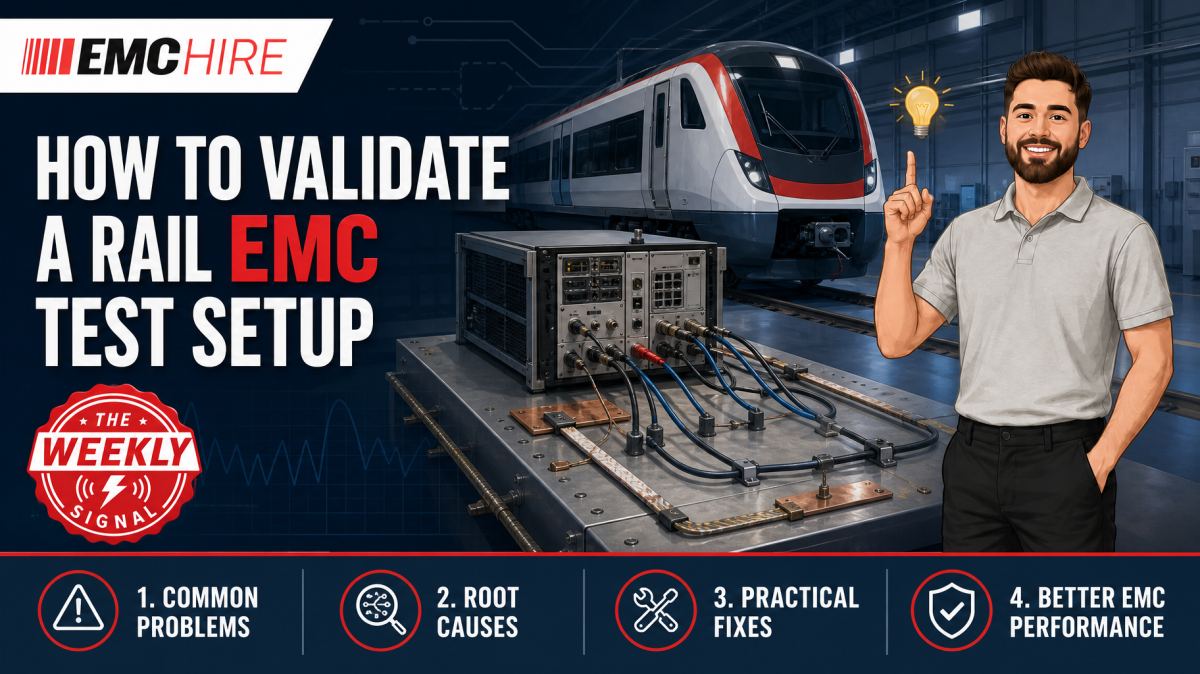 How to validate a rail EMC test setup