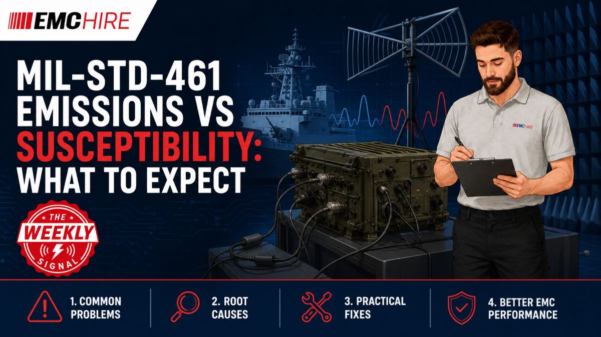 MIL-STD-461 emissions vs susceptibility: what to expect