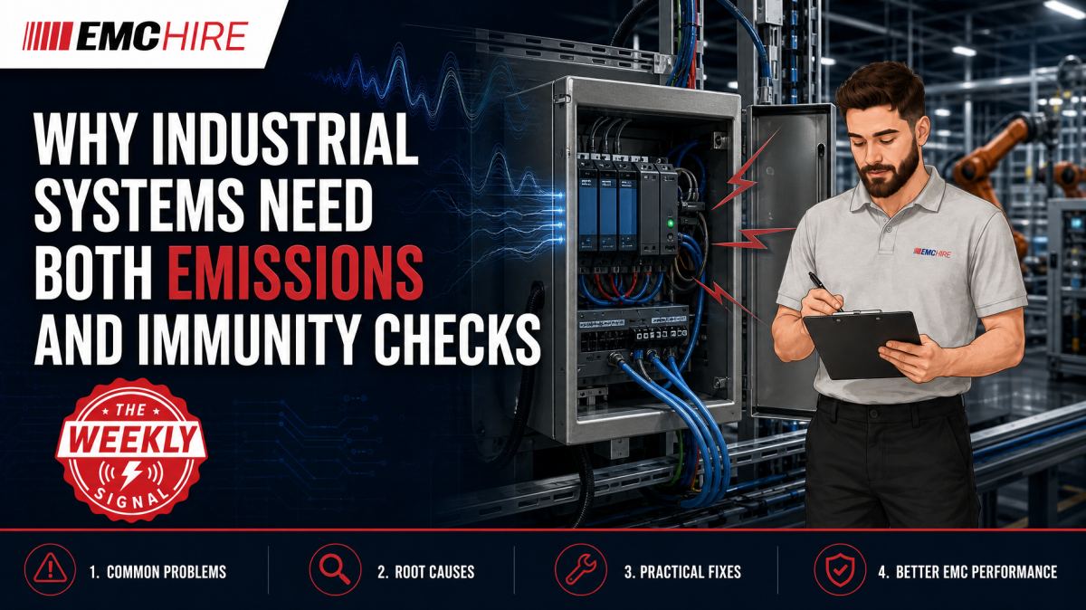 Why industrial systems need both emissions and immunity checks